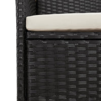 9-Delige Tuinset Poly Rattan Zwart