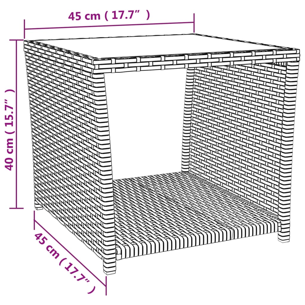3-Delige Tuinset Met Kussens Poly Rattan Beige