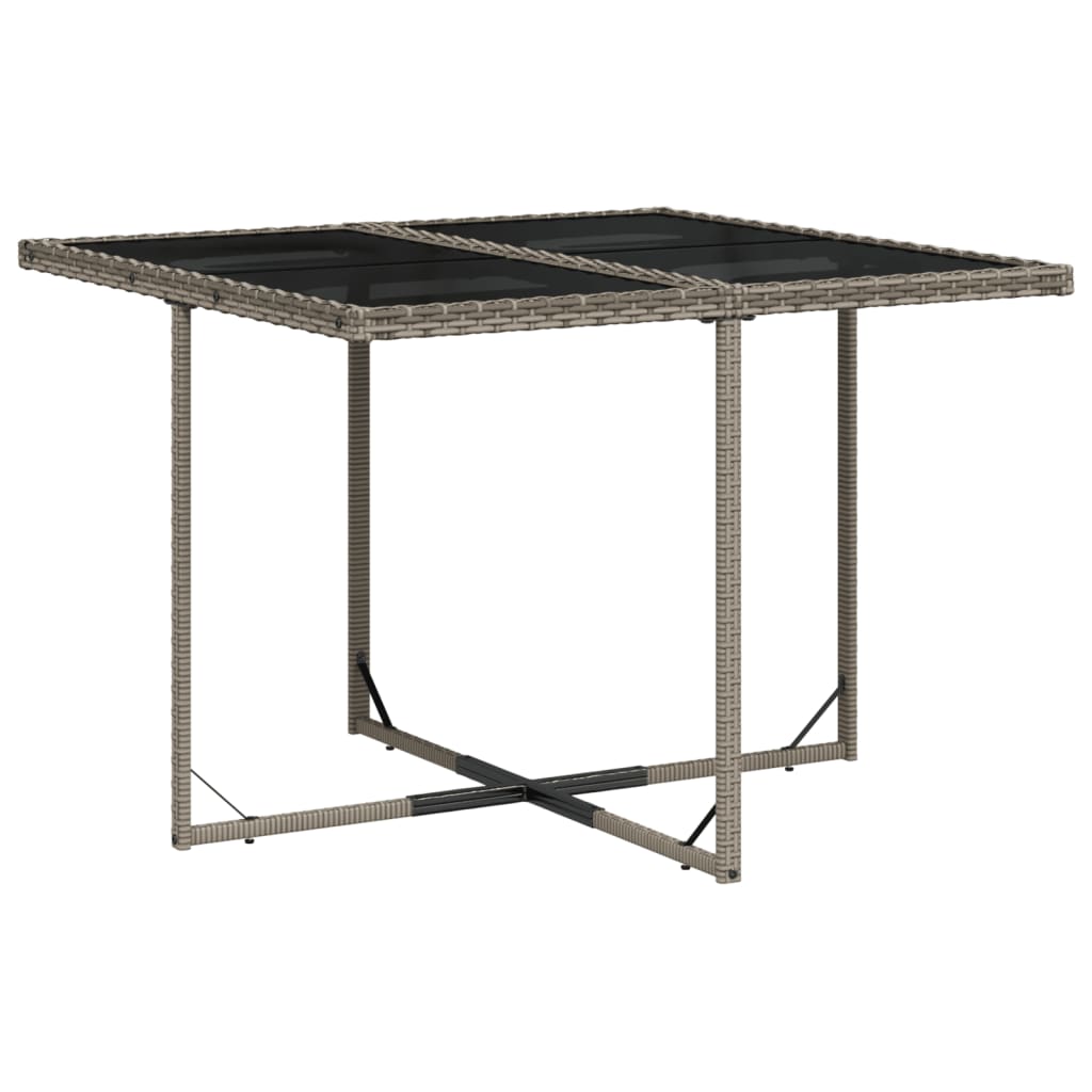 5-Delige Tuinset Met Kussens Poly Rattan Grijs