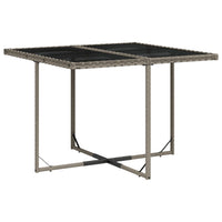 5-Delige Tuinset Met Kussens Poly Rattan Grijs