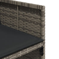 5-Delige Tuinset Met Kussens Poly Rattan Grijs