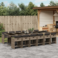 5-Delige Tuinset Met Kussens Poly Rattan Grijs