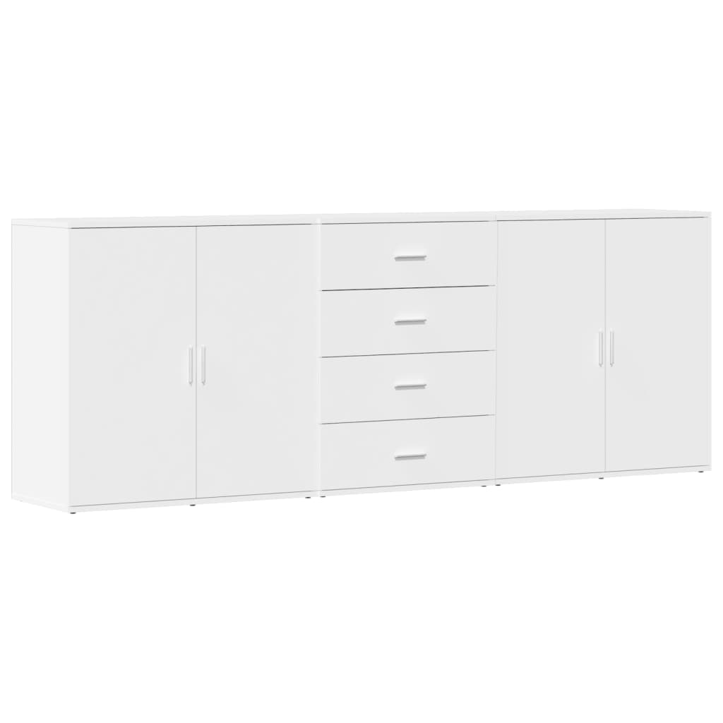 Dressoirs 3 St Bewerkt Hout