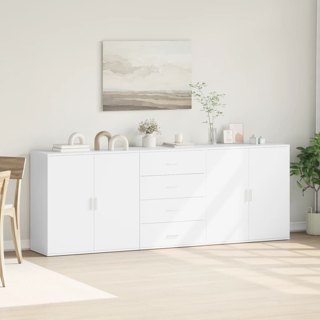 Dressoirs 3 St Bewerkt Hout