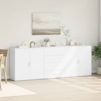 Dressoirs 3 St Bewerkt Hout