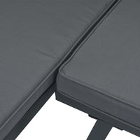Tuinbanken Met Kussens 2 St Gepoedercoat Staal Zwart