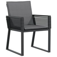 Tuinstoelen Met Kussens Poly Rattan Zwart