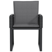 Tuinstoelen Met Kussens Poly Rattan Zwart