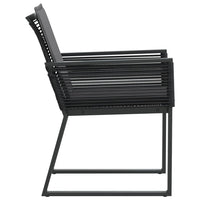 Tuinstoelen Met Kussens Poly Rattan Zwart