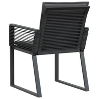 Tuinstoelen Met Kussens Poly Rattan Zwart