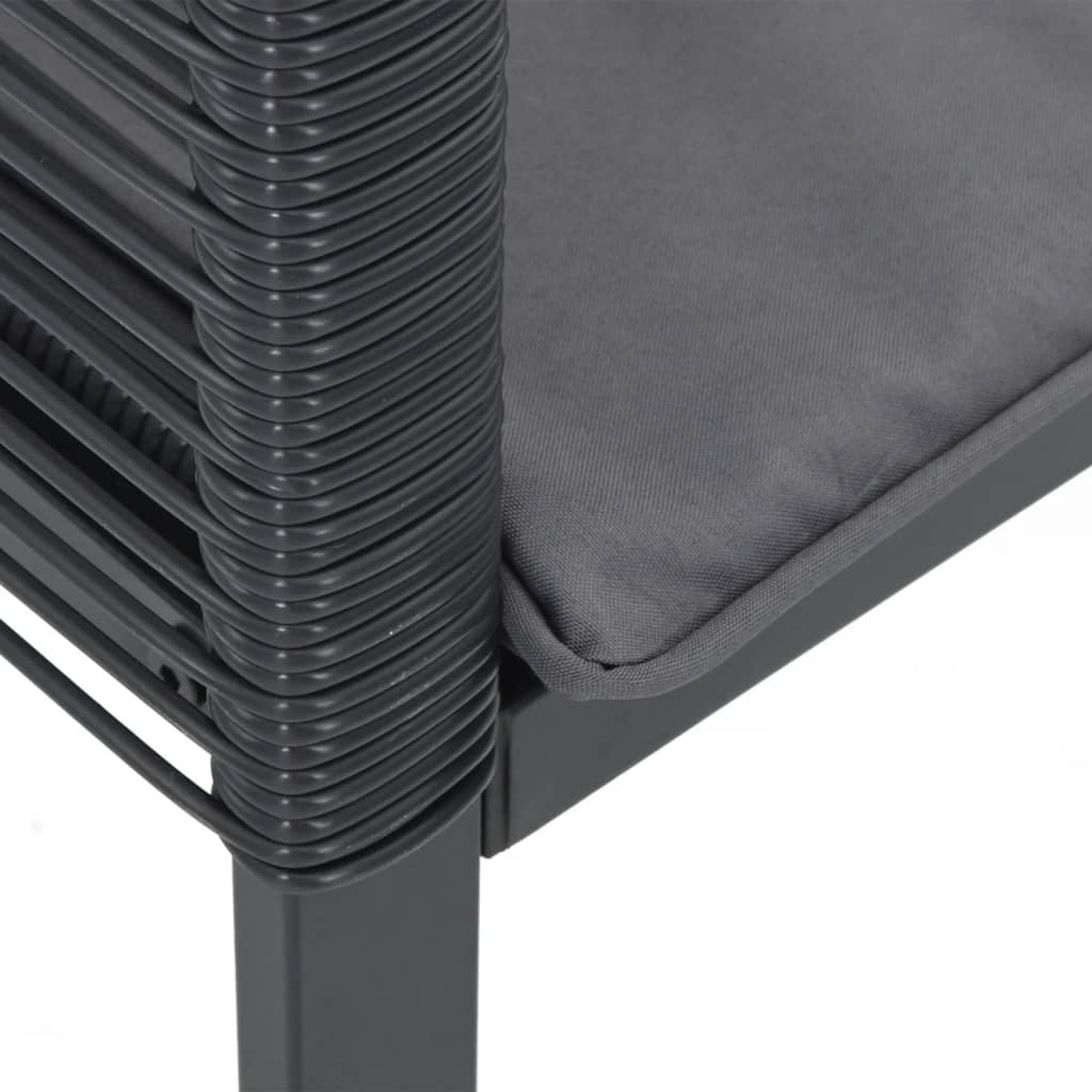 Tuinstoelen Met Kussens Poly Rattan Zwart