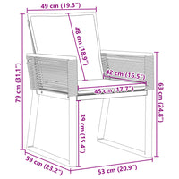 Tuinstoelen Met Kussens Poly Rattan Zwart