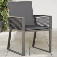 Tuinstoelen Met Kussens Poly Rattan Zwart