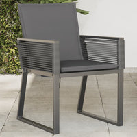Tuinstoelen Met Kussens Poly Rattan Zwart