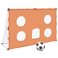 Kindervoetbaldoel Met Doelmat En Bal 182X62X118 Cm Grijs