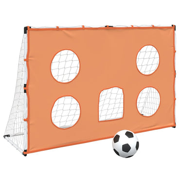 Kindervoetbaldoel Met Doelmat En Bal 182X62X118 Cm Grijs