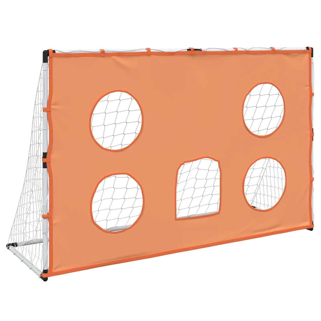 Kindervoetbaldoel Met Doelmat En Bal 182X62X118 Cm Grijs