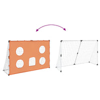 Kindervoetbaldoel Met Doelmat En Bal 182X62X118 Cm Grijs