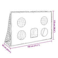 Kindervoetbaldoel Met Doelmat En Bal 182X62X118 Cm Grijs
