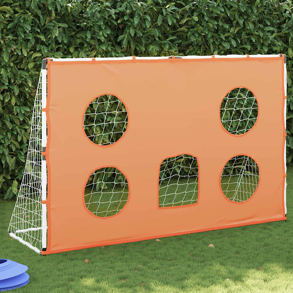 Kindervoetbaldoel Met Doelmat En Bal 182X62X118 Cm Grijs