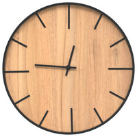 Wandklok Ø39 Cm Ijzer En Bewerkt Hout Bruin