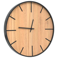 Wandklok Ø39 Cm Ijzer En Bewerkt Hout Bruin