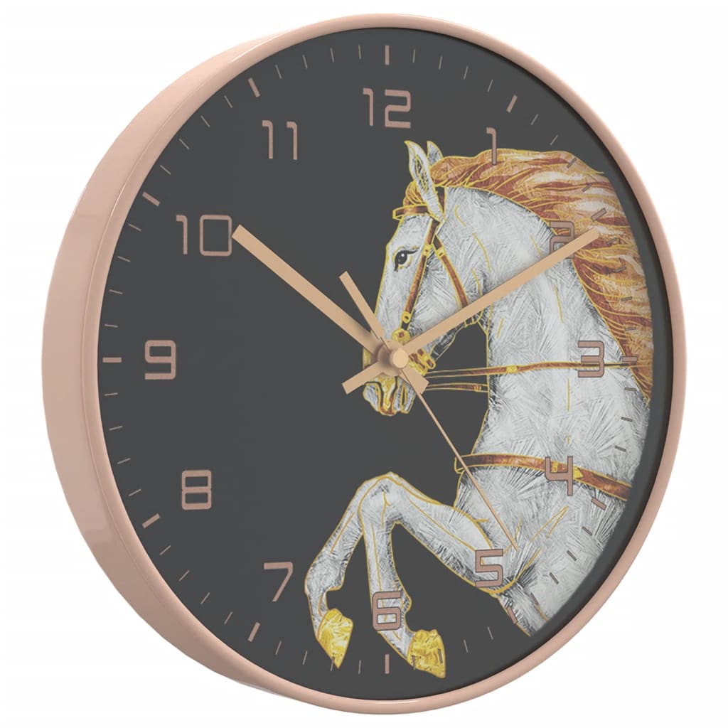 Wandklok Ø29,5 Cm Polystyreen En Glas Goudkleurig En