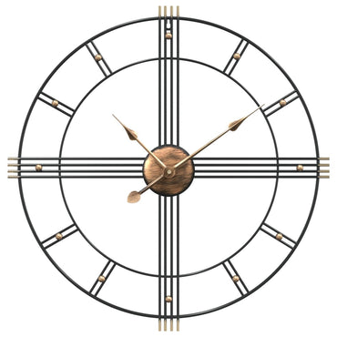 Wandklok Ø60 Cm Ijzer Zwart