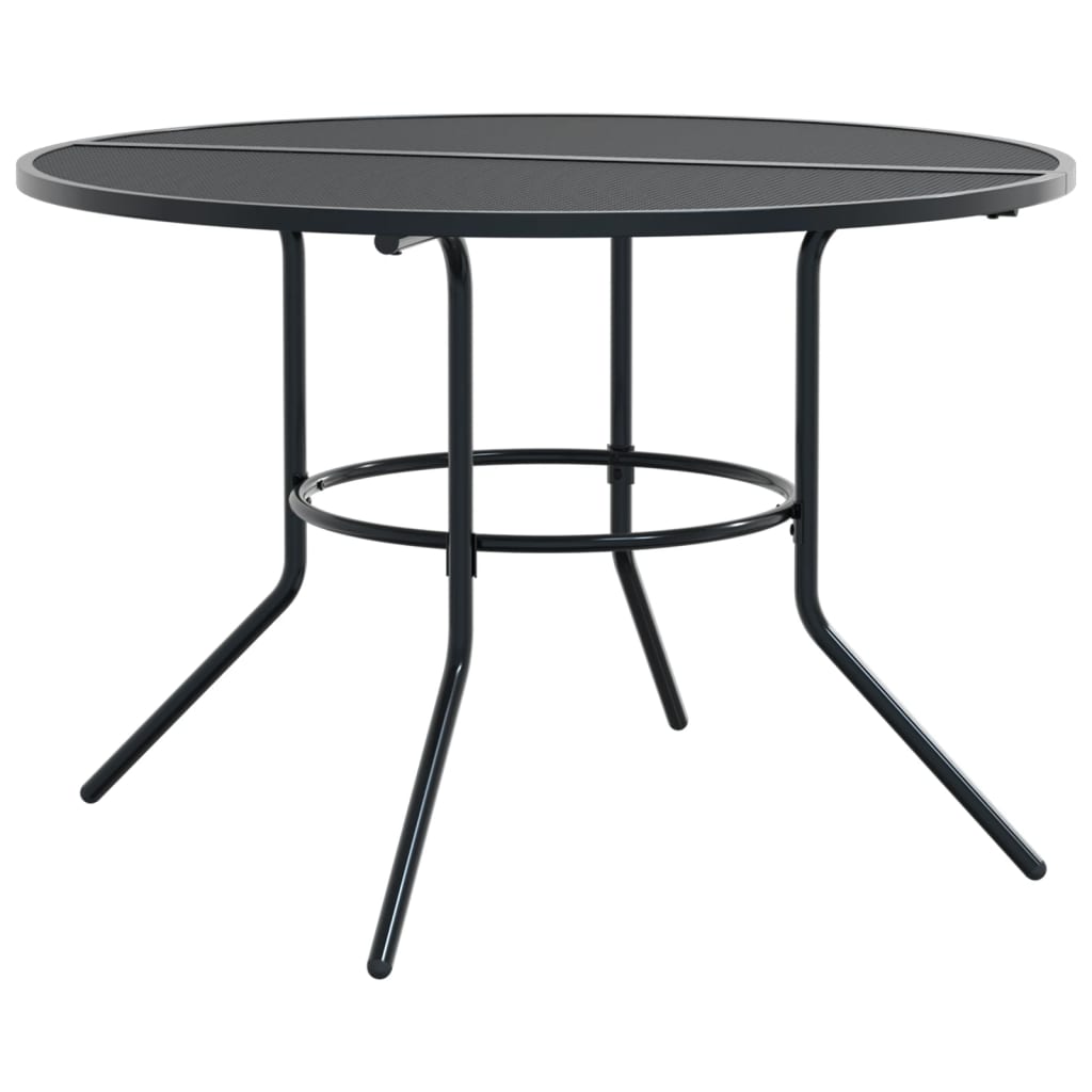 Terrastafel Rond Ø110X72,5 Cm Gepoedercoat Staal Antracietkleur