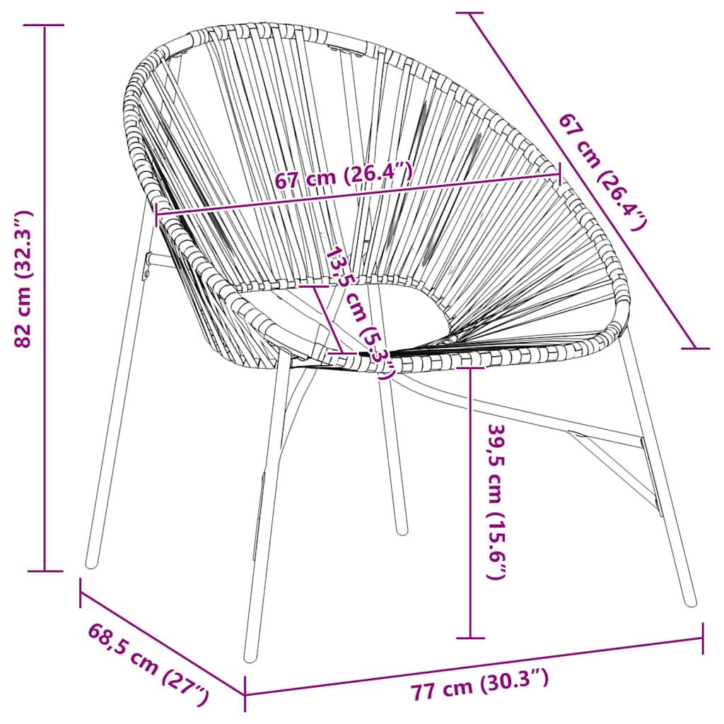 Tuinstoel Egg Poly Rattan