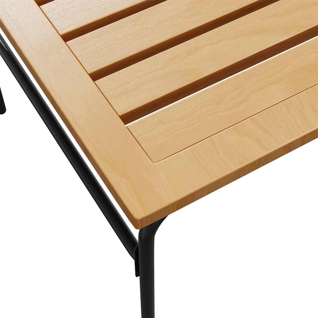 2-Delige Tuintafeltjesset Staal Bruin En Zwart