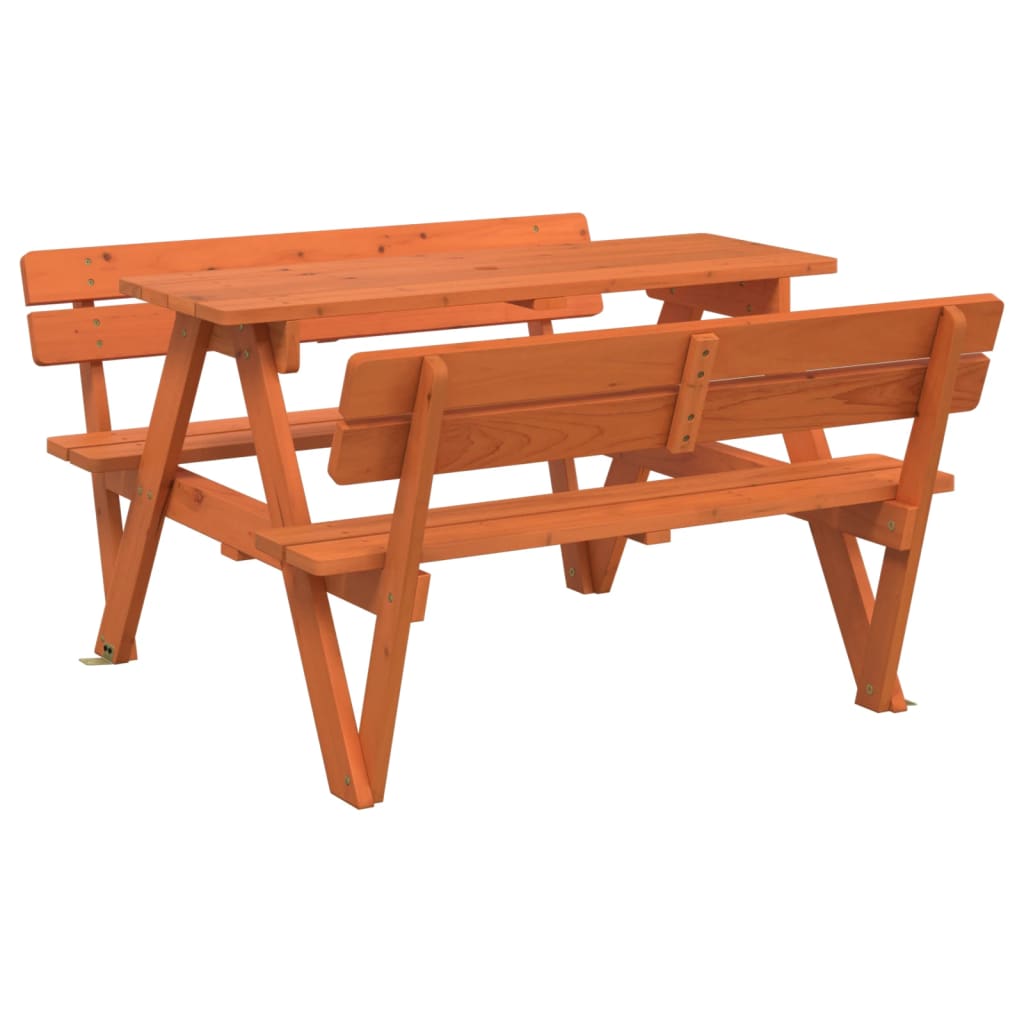 Picknicktafel Voor 4 Kinderen Met Parasol Massief Vurenhout