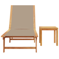 Ligbed Met Tafel Massief Acaciahout En Textileen