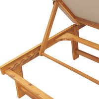Ligbed Met Tafel Massief Acaciahout En Textileen