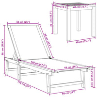 Ligbed Met Tafel Massief Acaciahout En Textileen