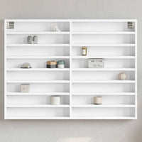 Vitrinekast 100X8,5X75 Cm Bewerkt Hout Wit