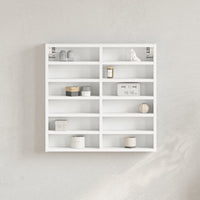 Vitrinekast 100X8,5X75 Cm Bewerkt Hout Wit