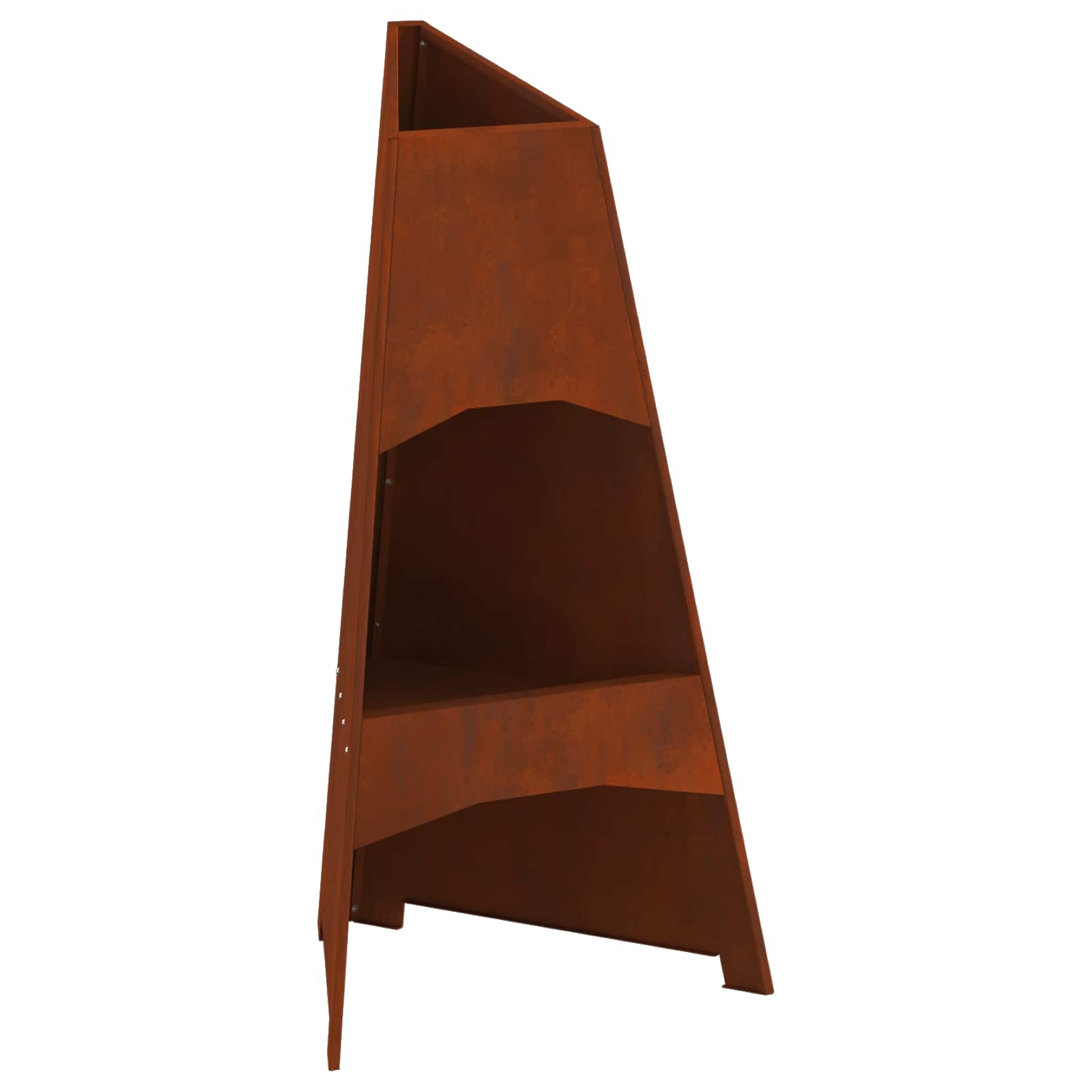Vuurkorf Bruin 50 X 50 X 95 Cm Cortenstaal
