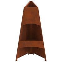 Vuurkorf Bruin 50 X 50 X 95 Cm Cortenstaal