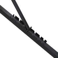 Gewichtbank Zwart 131 X 41 X 110 Cm Gepoedercoat Staal