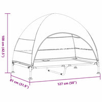 Verhoogd Hondenbed 127 X 81 X 108 Cm Stof En Staal