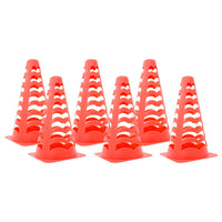 Voetbalpionnen 6 St Stapelbaar 13X13X22,5 Cm Oranje