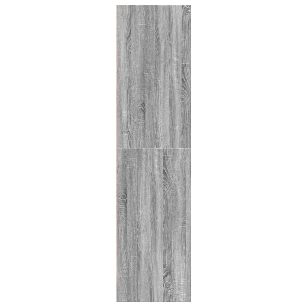 Kledingkast Bewerkt Hout Eikenkleur Grijs Sonoma