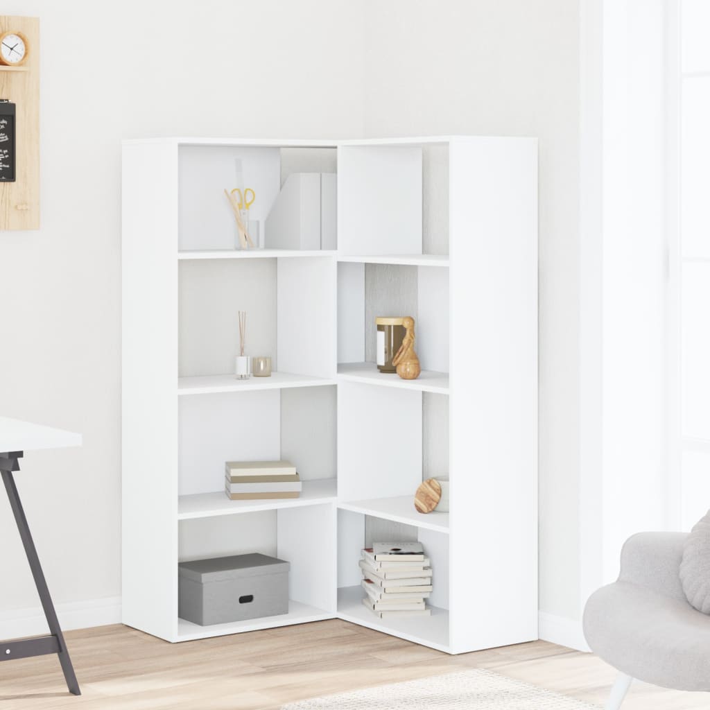 Boekenkast 4-Laags Hoek 85X85X140 Cm Bewerkt Hout