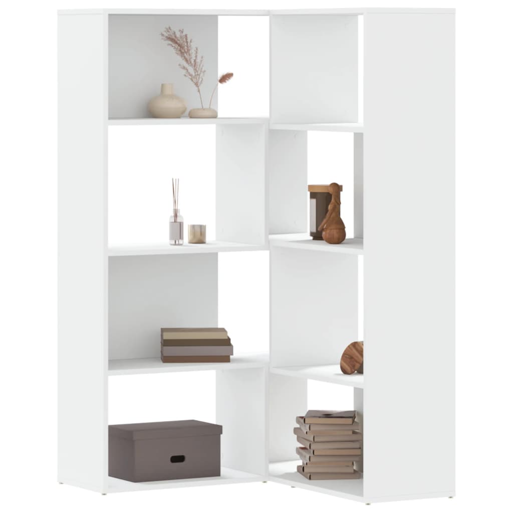 Boekenkast 4-Laags Hoek 85X85X140 Cm Bewerkt Hout