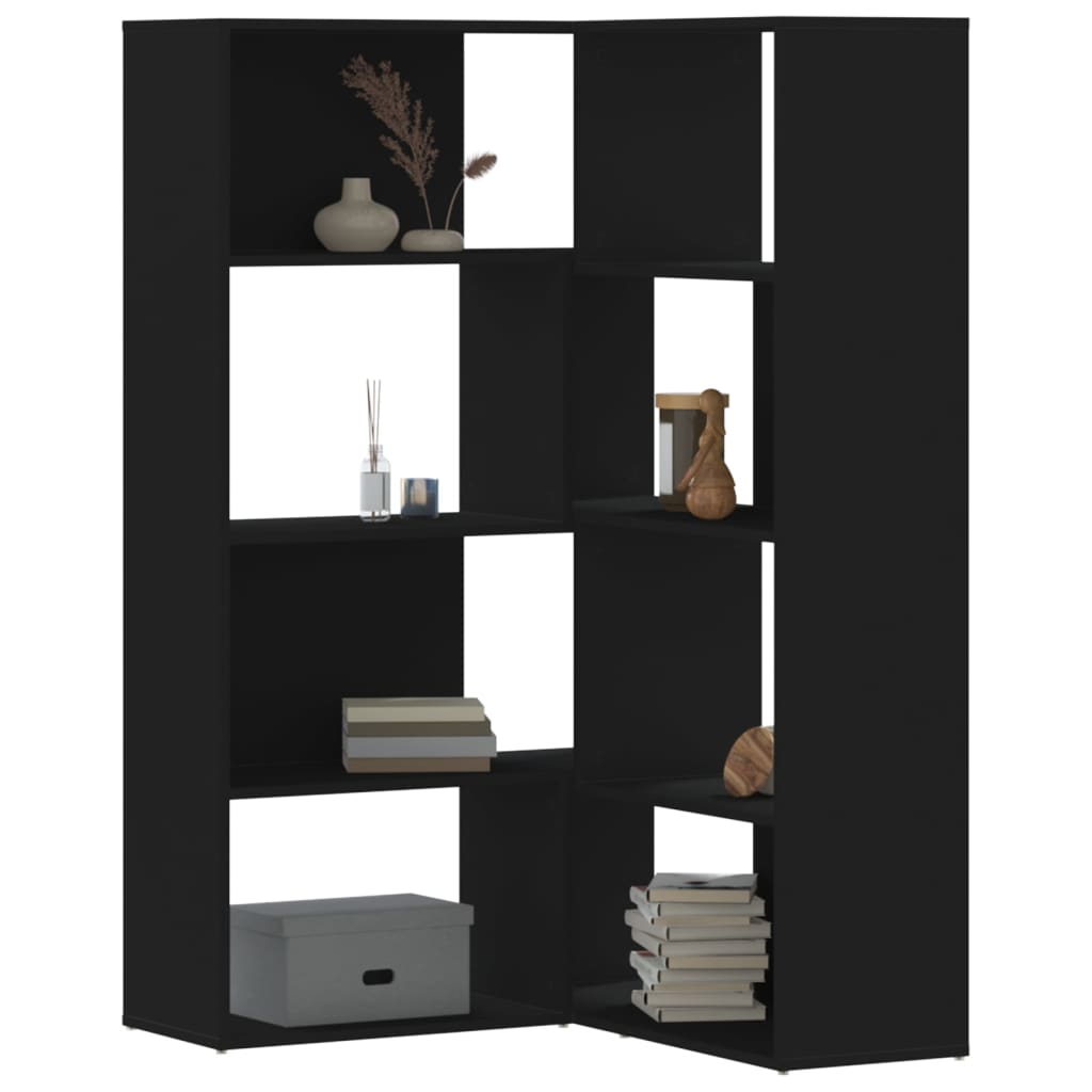 Boekenkast 4-Laags Hoek 85X85X140 Cm Bewerkt Hout