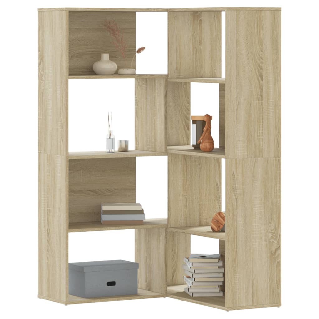 Boekenkast 4-Laags Hoek 85X85X140 Cm Bewerkt Hout