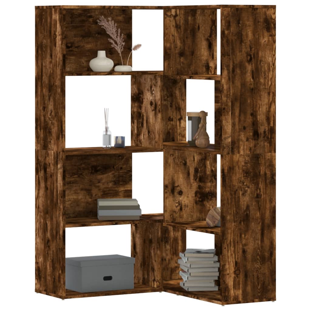 Boekenkast 4-Laags Hoek 85X85X140 Cm Bewerkt Hout