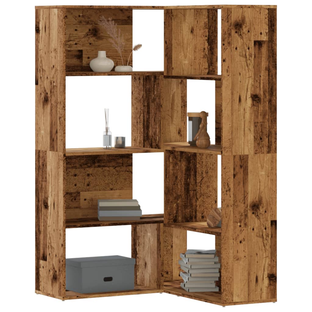 Boekenkast 4-Laags Hoek 85X85X140 Cm Bewerkt Hout