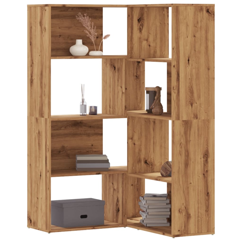 Boekenkast 4-Laags Hoek 85X85X140 Cm Bewerkt Hout